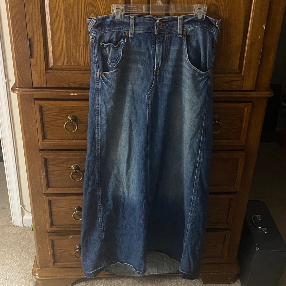 Levi's Dark Blue A-Line Denim Skirt
